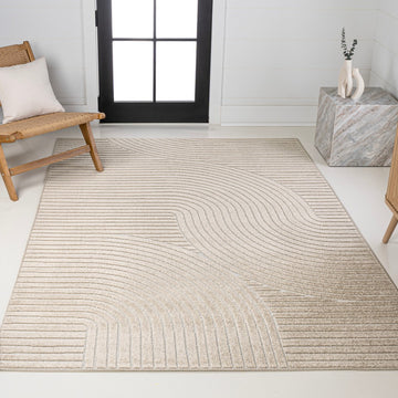 Skagen Minimalist Curve Geometric Area Rug